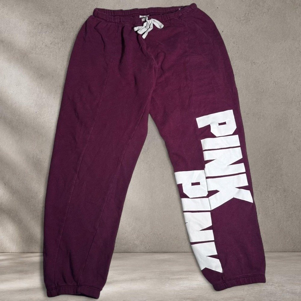 Victoria's Secret PINK burgundy sweatpants Size M